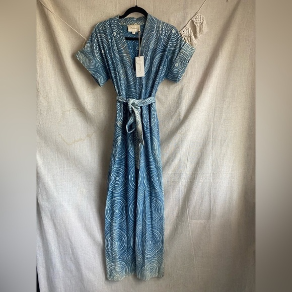 Cleobella Tominga Indigo Blue Jumpsuit Size Small - Picture 2 of 15